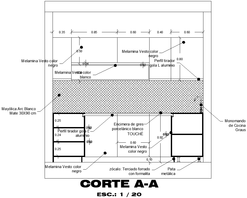 Plinth lined plywood detail DWG AutoCAD file