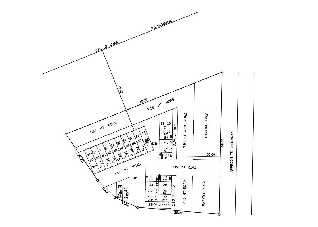 Plot Area Layout Plan Download AutoCAD Drawing.