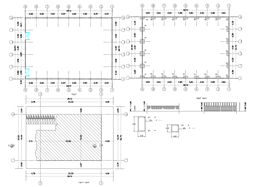 Plot Size & column design