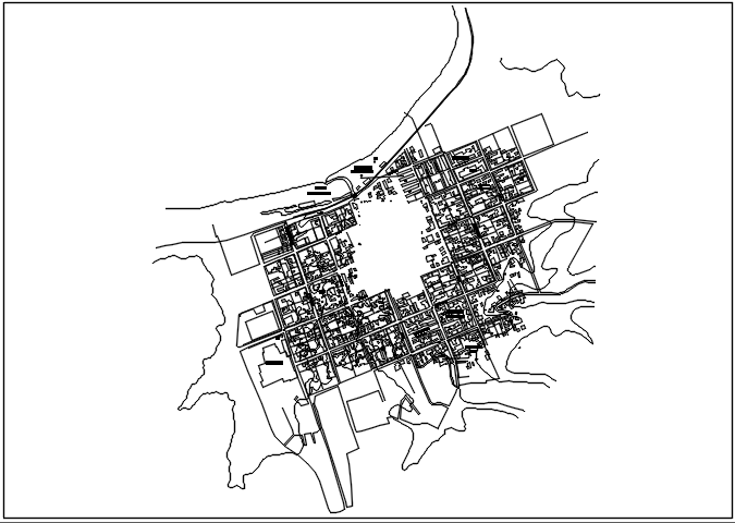 Plot area in building area detail dwg file