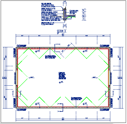 Plot area with dimension details dwg files