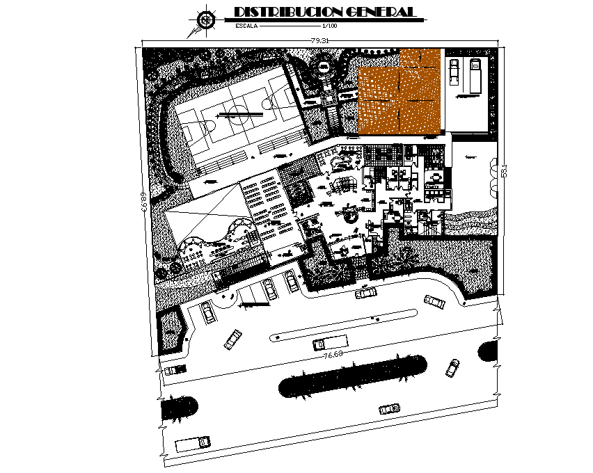 Plot layout plan detail dwg file
