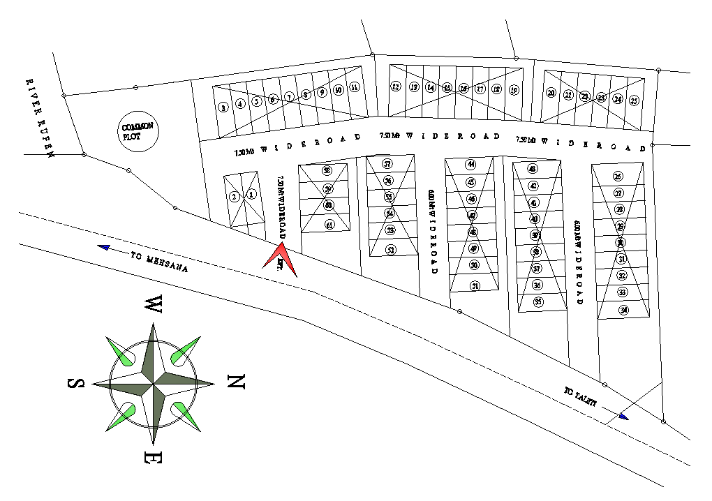 Plot layout has been given in this Autocad drawing file. Download now.