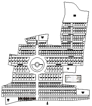 Plotting design drawing of residential housing design