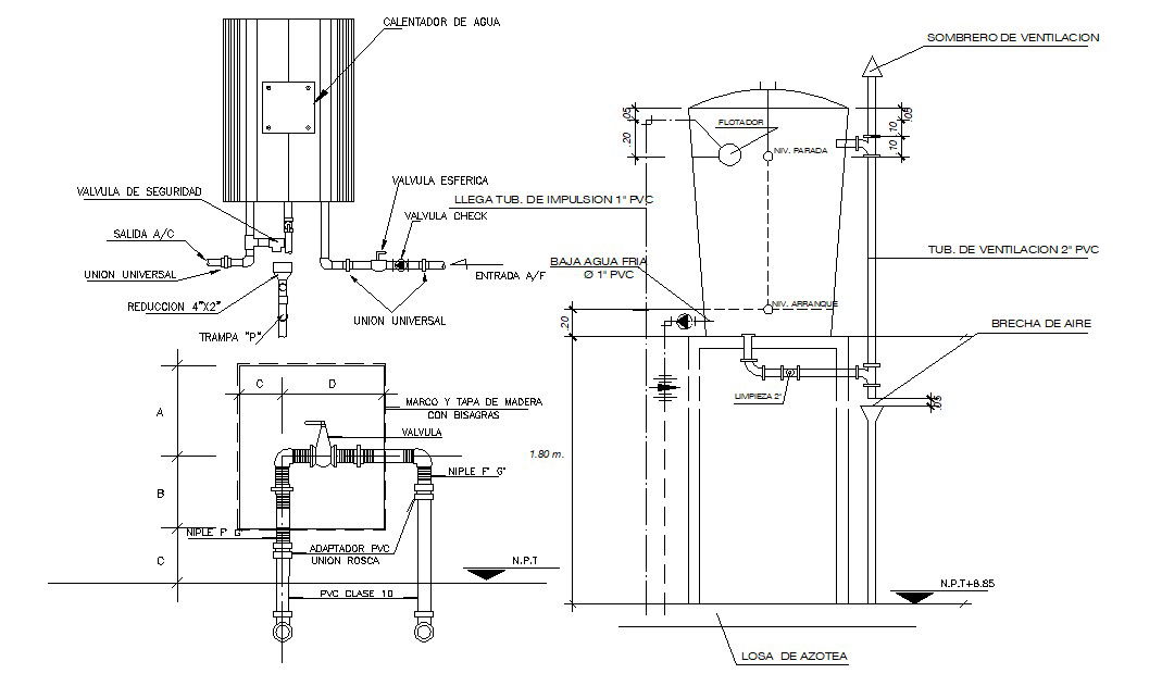 Plumbing Blocks Design 2d AutoCAD Drawing