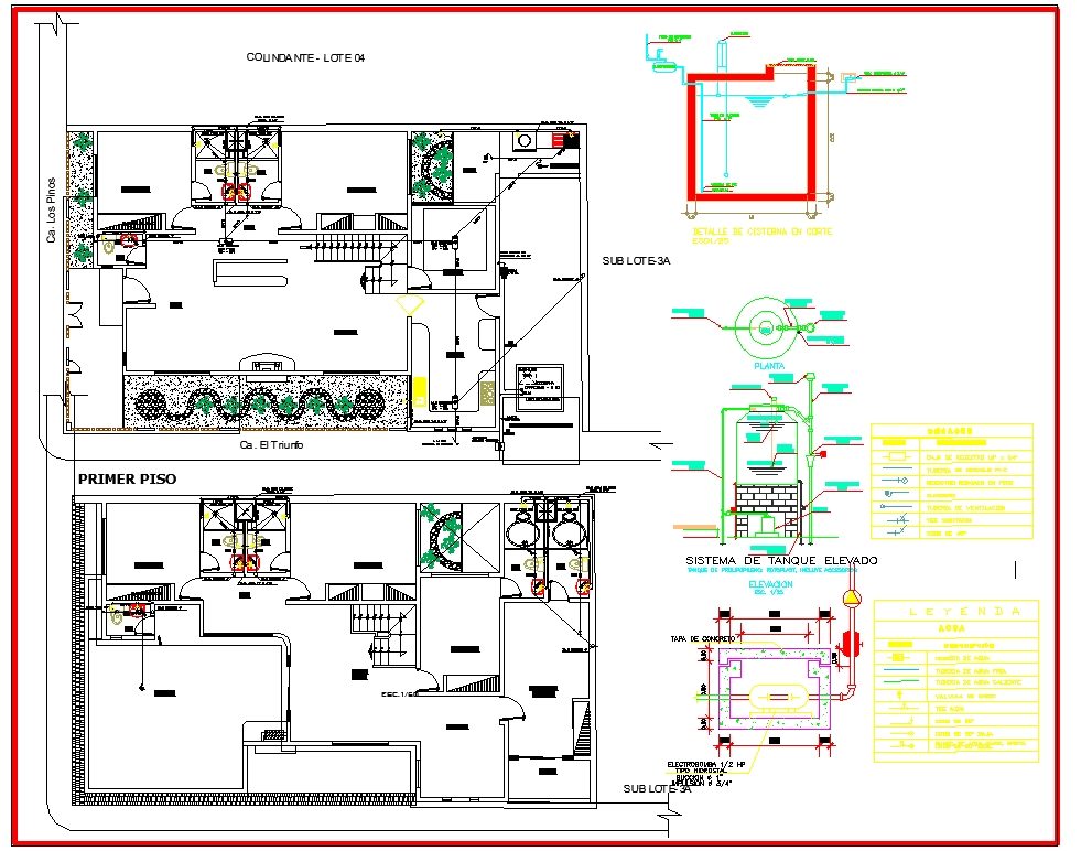 Plumbing Installation plan dwg file