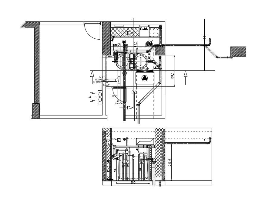 Plumbing Plan In DWG File