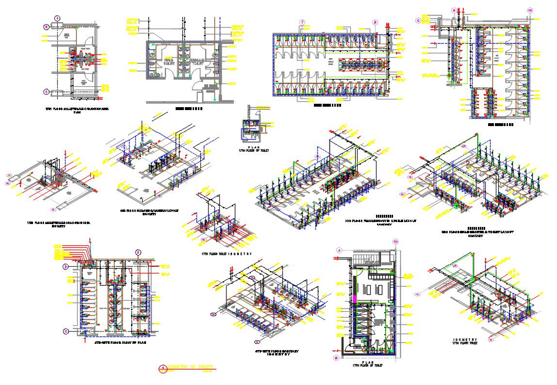 Plumbing Roughing CAD Drawing