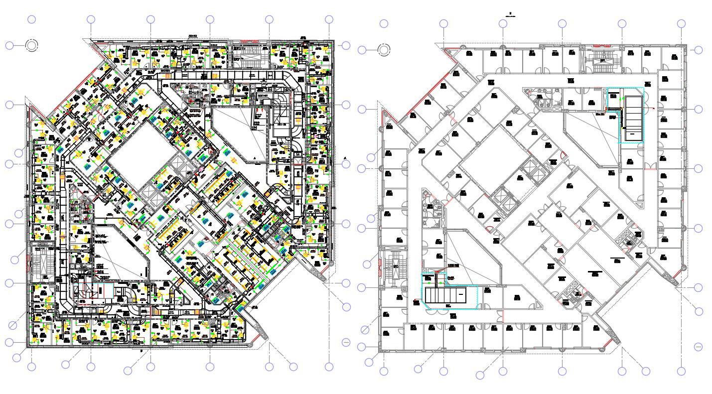 Plumbing System And HVAC Ducting System AutoCAD File