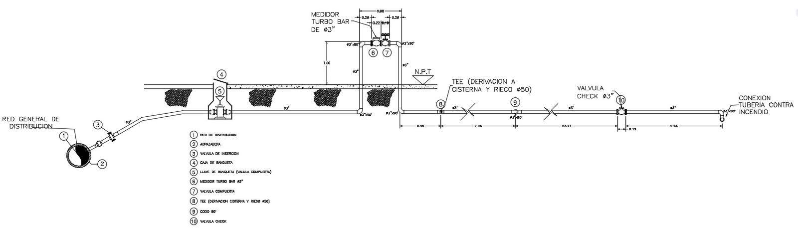 Plumbing System Design CAD drawing