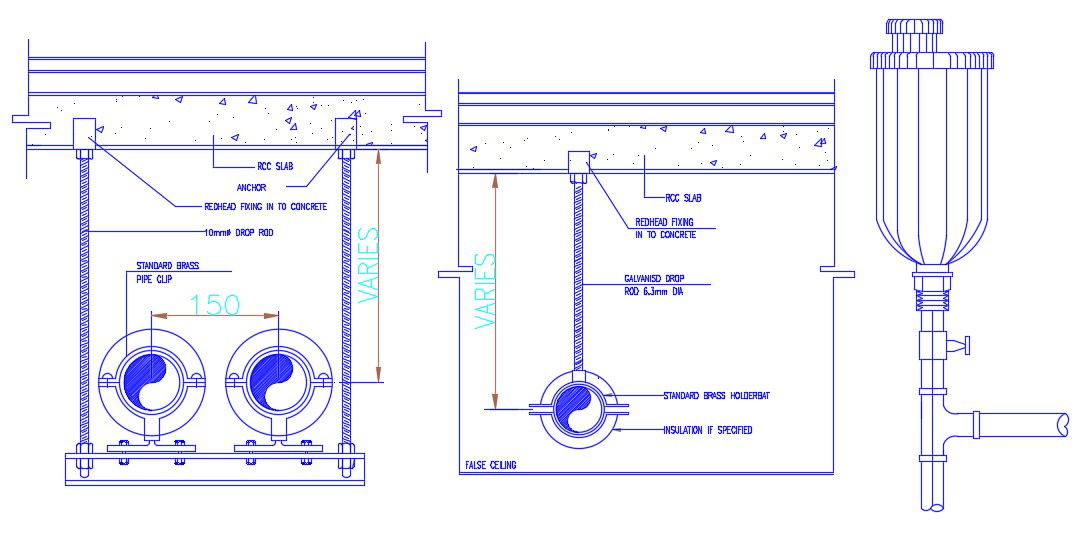 Plumbing Unit Design CAD drawing Download