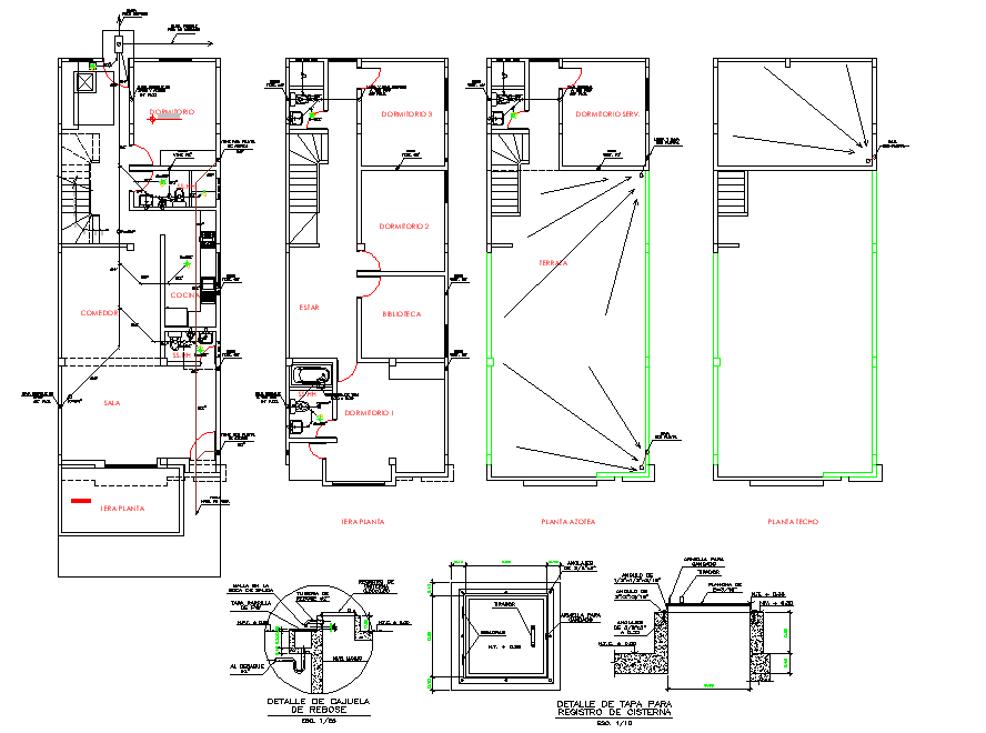 Plumbing Water pipe line home plan detail dwg file