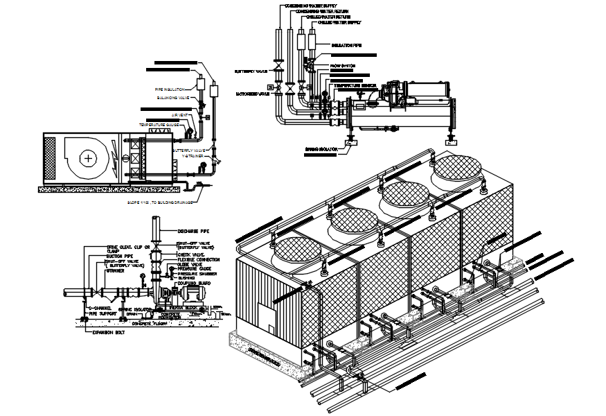 Plumbing detail in dwg file 