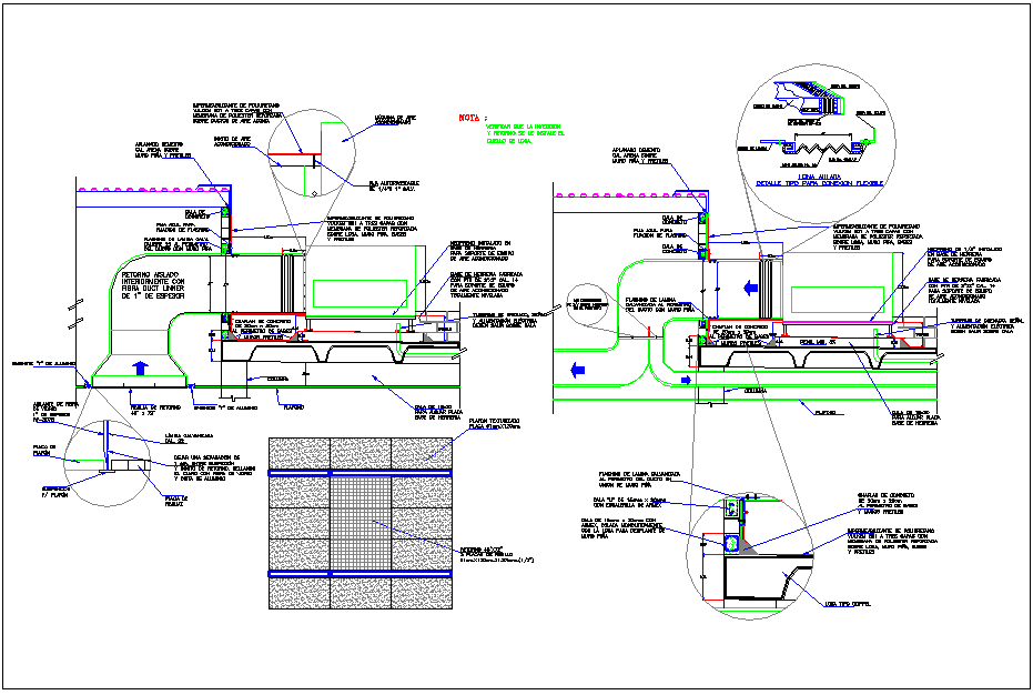 Plumbing duct detail section view dwg file