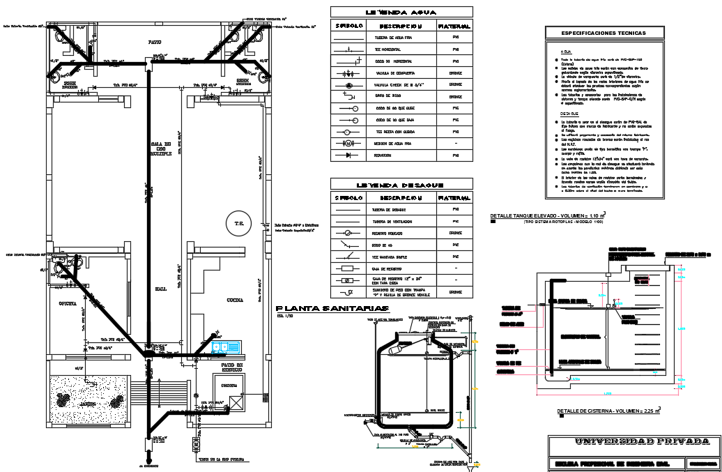 Plumbing plan detail dwg file