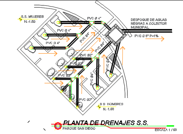 Plumbing plan detail dwg file