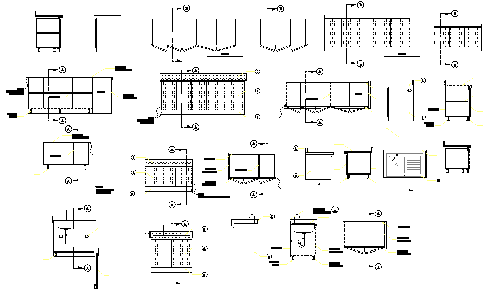 Plumbing sanitary detail and section line detail dwg file