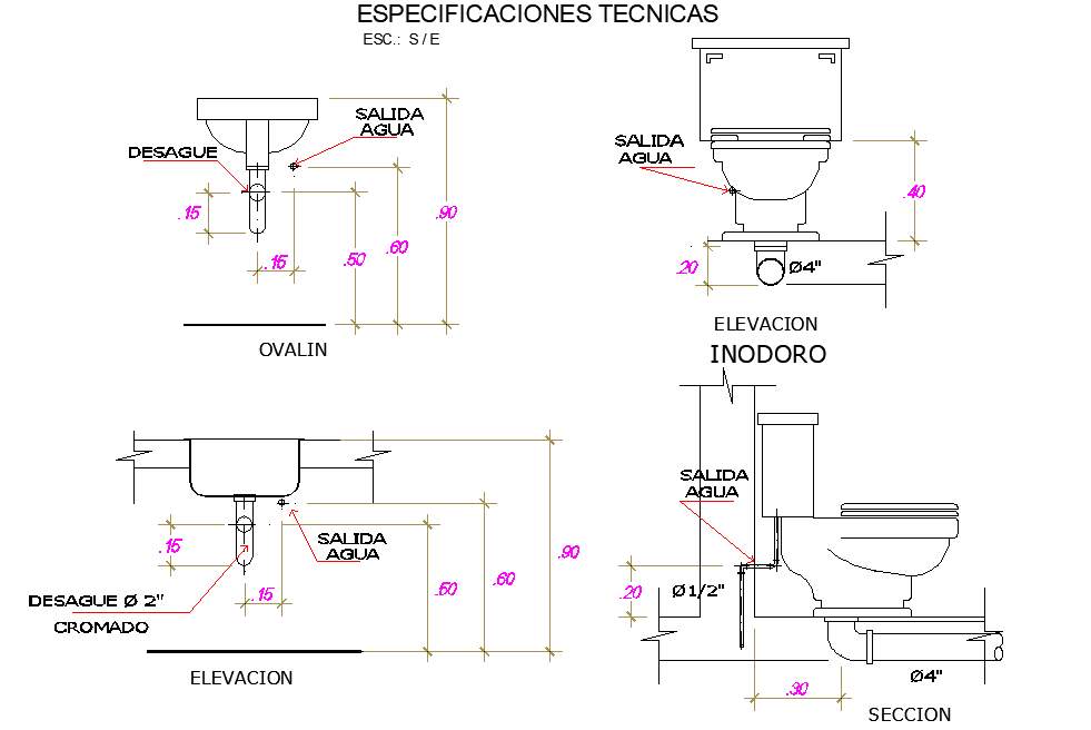 Plumbing sanitary detail dwg file
