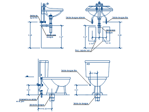 Plumbing sanitary elevation detail dwg file