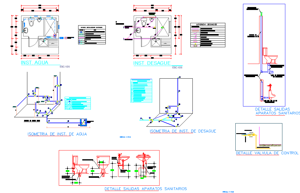 Plumbing sanitary elevation layout file