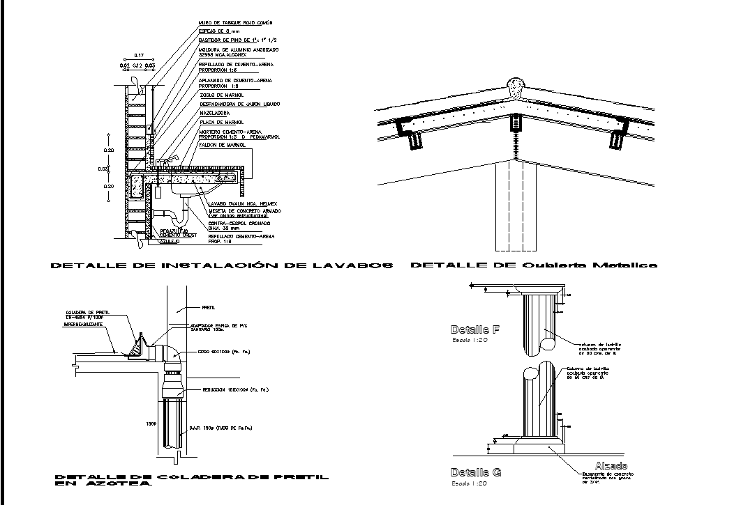 Plumbing section detail dwg file