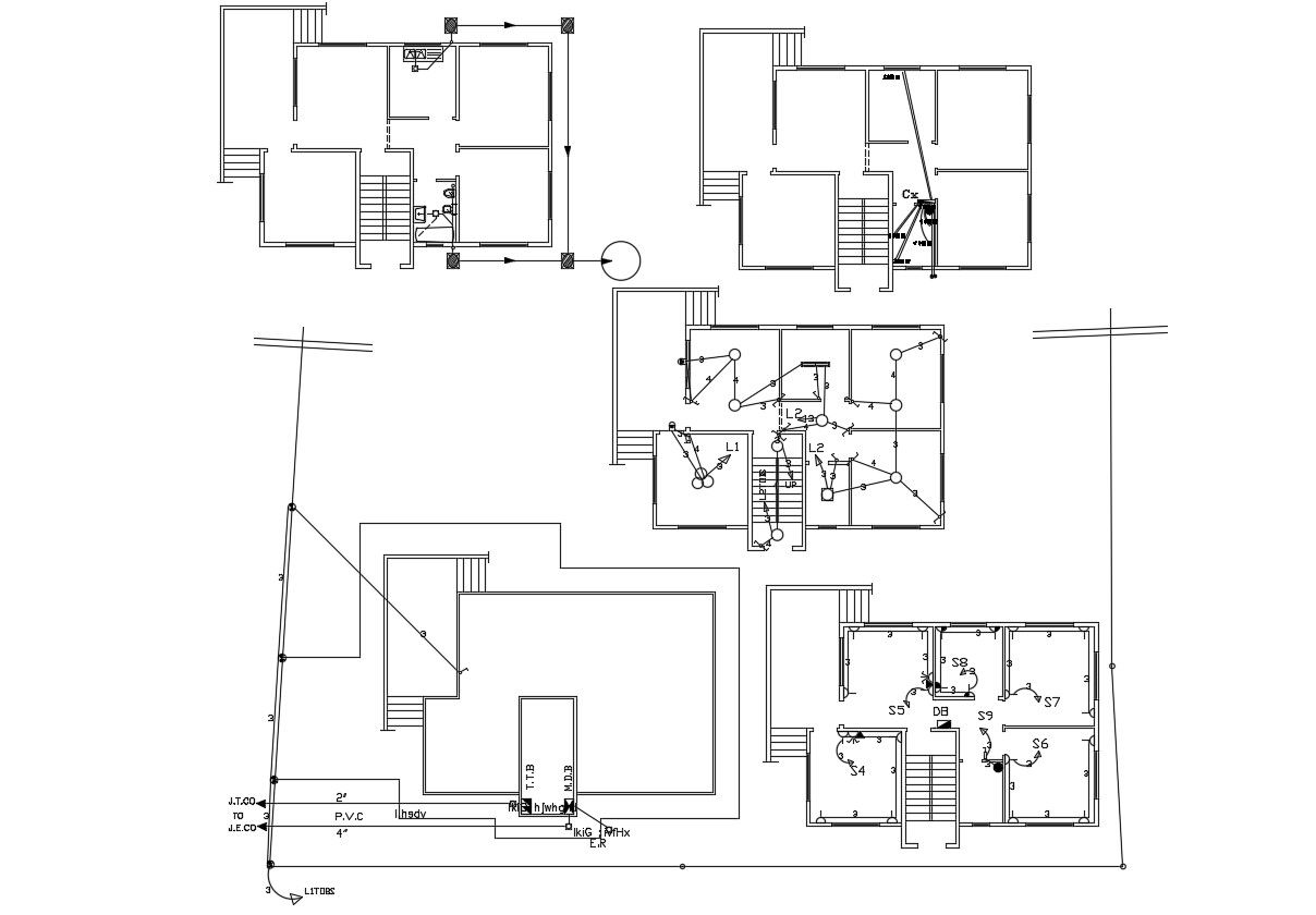 Plumbing And Electrical House Layout Plan Design
