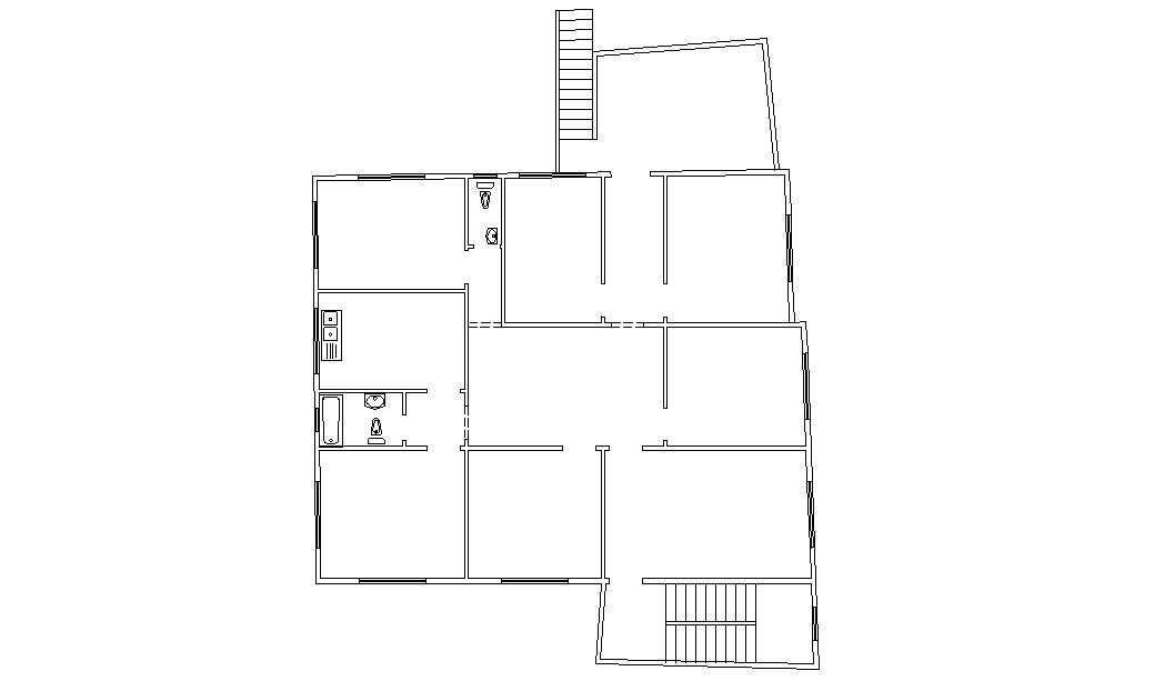 Plumbing Design Of Residential House Building Autocad File