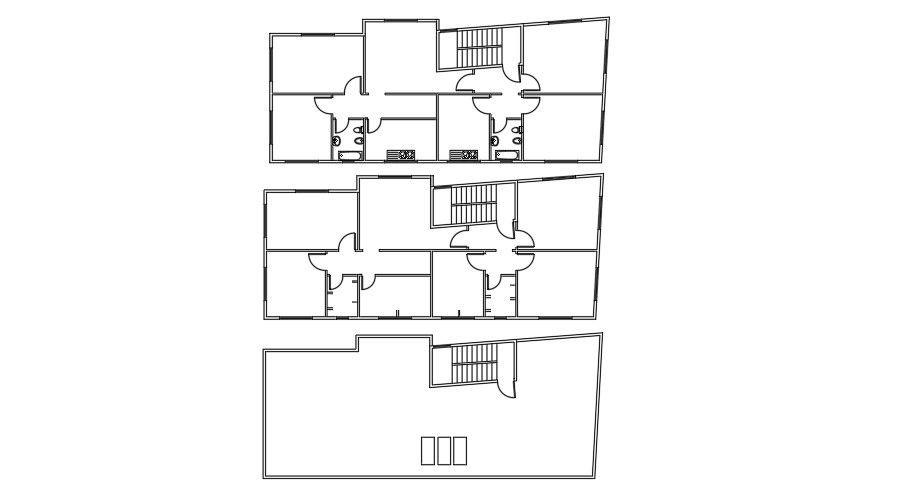 Plumbing Layout Of 20x9 Meter House Plan DWG File