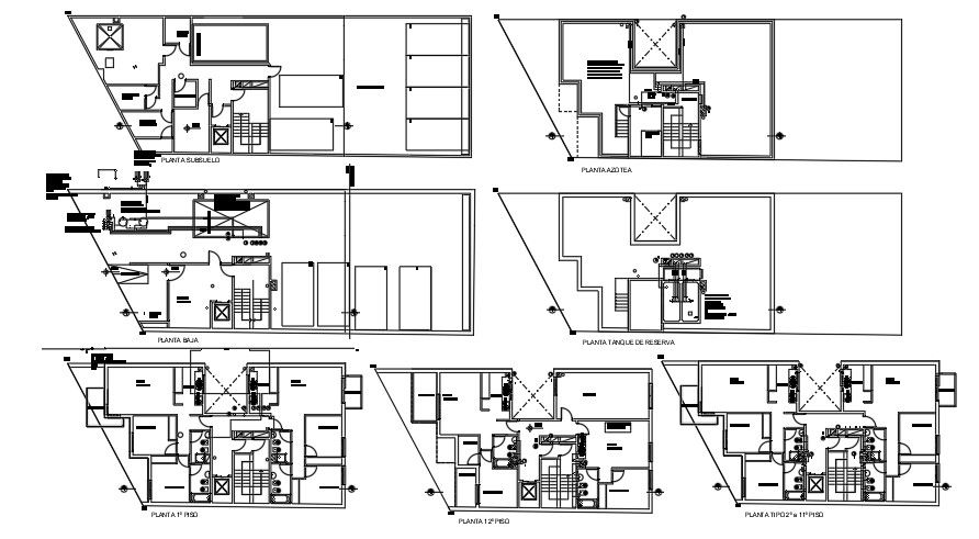 Plumbing Layout Of Apartment Plan DWG File