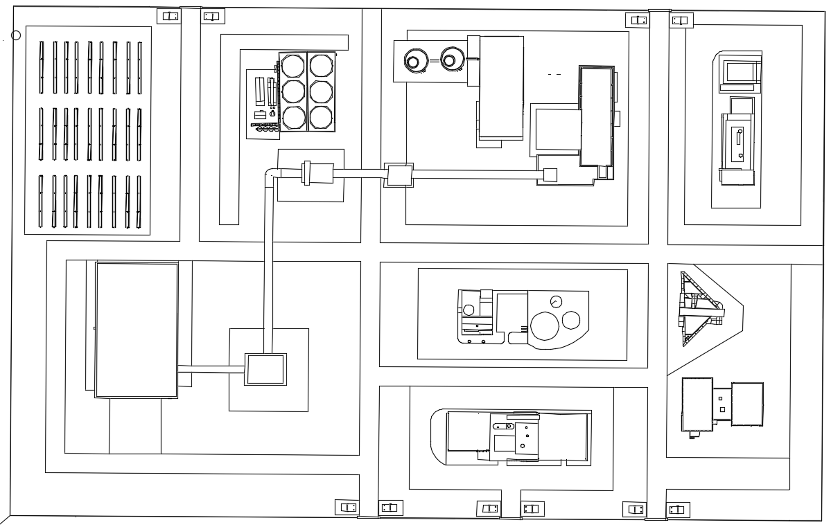 Plumbing layout of 11x8m house plan is given in this AutoCAD model.Download now.
