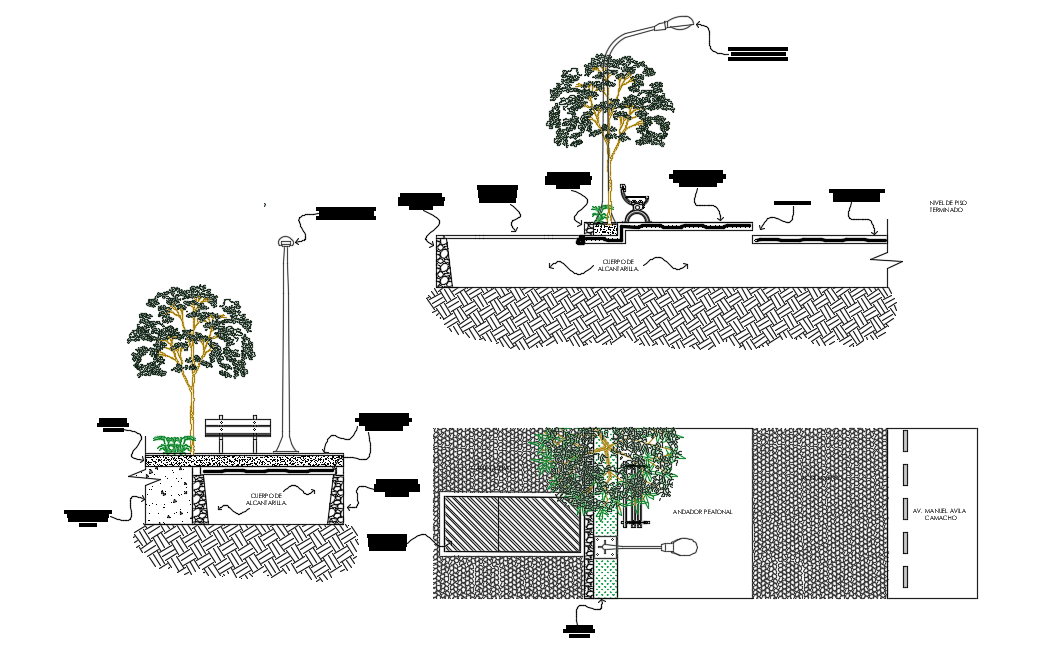 Pluvial sewer dwg file
