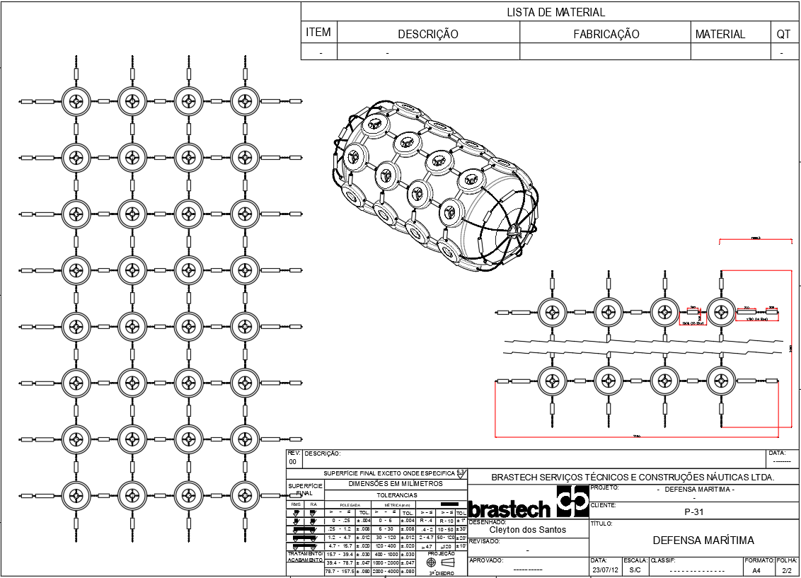 Pneumatic Rubber Fender with Chain AutoCAD DWG File