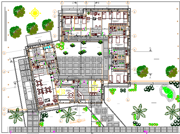 Police Station Architecture Design and Structure Details dwg file