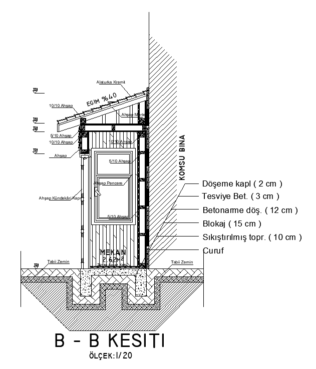 Police station cross-section detail is given in this cad file. Download this 2d cad file now.