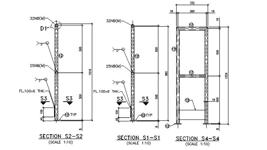 Polymer mixing Handrail typical section details are given in this 2D AutoCAD DWG drawing. Download the AutoCAD 2D file.