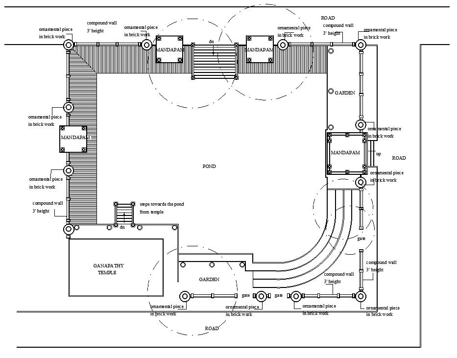 Pond Floor Plan of Kottarakkulam temple ,Download Now|Free