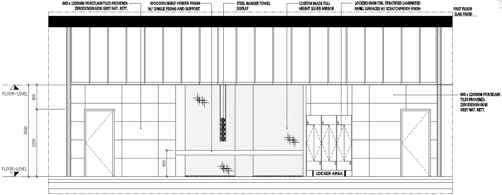 Porcelain tiles provenza zero design gobi grey details dwg autocad drawing .