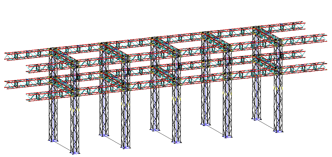 Portico c 60 isometric view steel structure dwg file