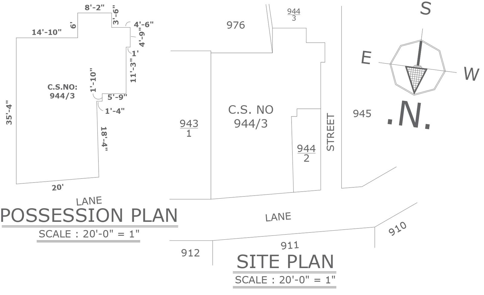 Possession plan with site plan details dwg autocad drawing .