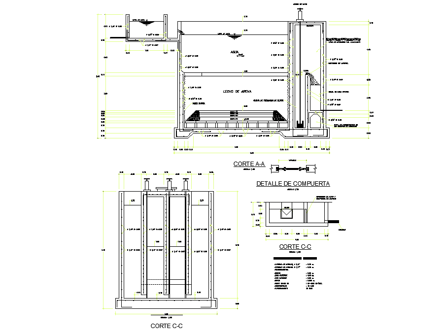 Potable water latrines plan layout file