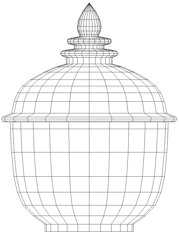 Pot design with 3d details and 3d art dwg autocad drawing .