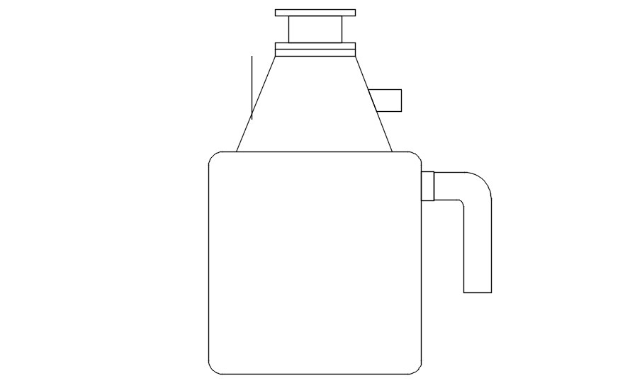 Pot filler design in detail AutoCAD 2D drawing, dwg file, CAD file