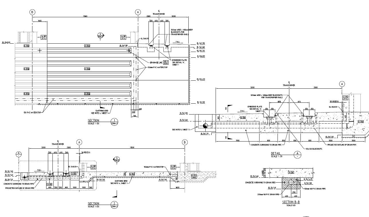 Power House Assembly Bay Layout Section Design PDF File