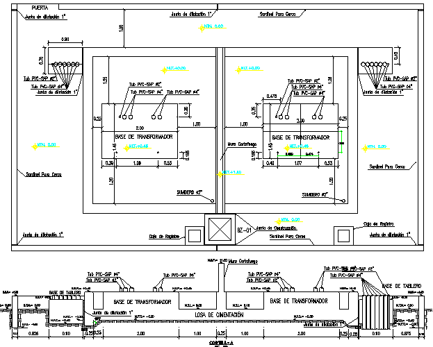 Power Substation Architecture Design and Elevation dwg file