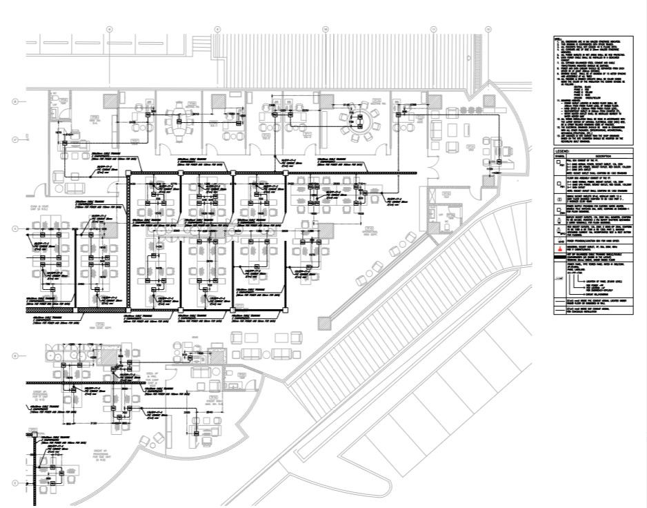 Power layout of the building with detail.
