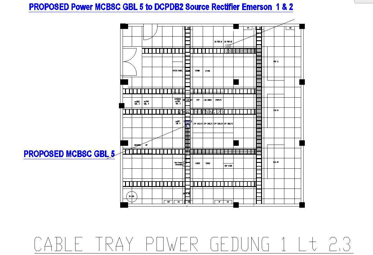 Power Cable Tray Detail for Electrical CAD Drawing DWG File