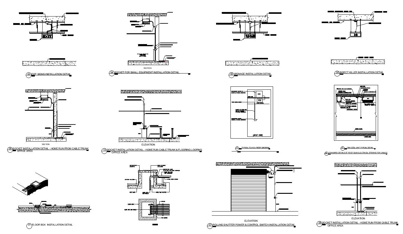 Power Installation 2D CAD Drawing AutoCAD DWG File