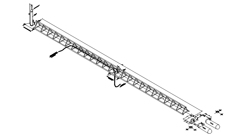 Powered suspended platform design in detail AutoCAD drawing, dwg file, CAD file