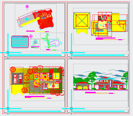Preliminary project house two levels design drawing