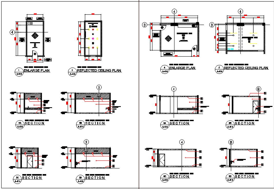 Preparation Area plans and Section Drawing